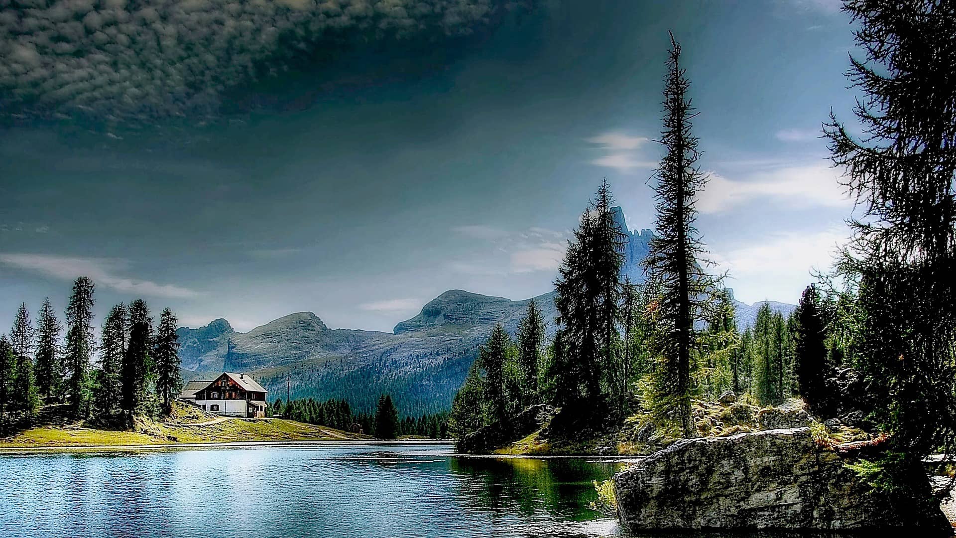 lago federa dolomites nature lake  