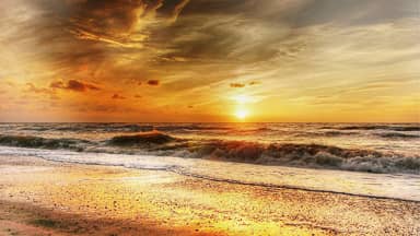 beach wave sunset summer sea  