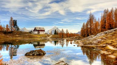 croda da lago dolomites italy  