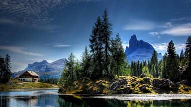 lago federa dolomites nature lake  