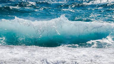 wave smashing foam spray sea  